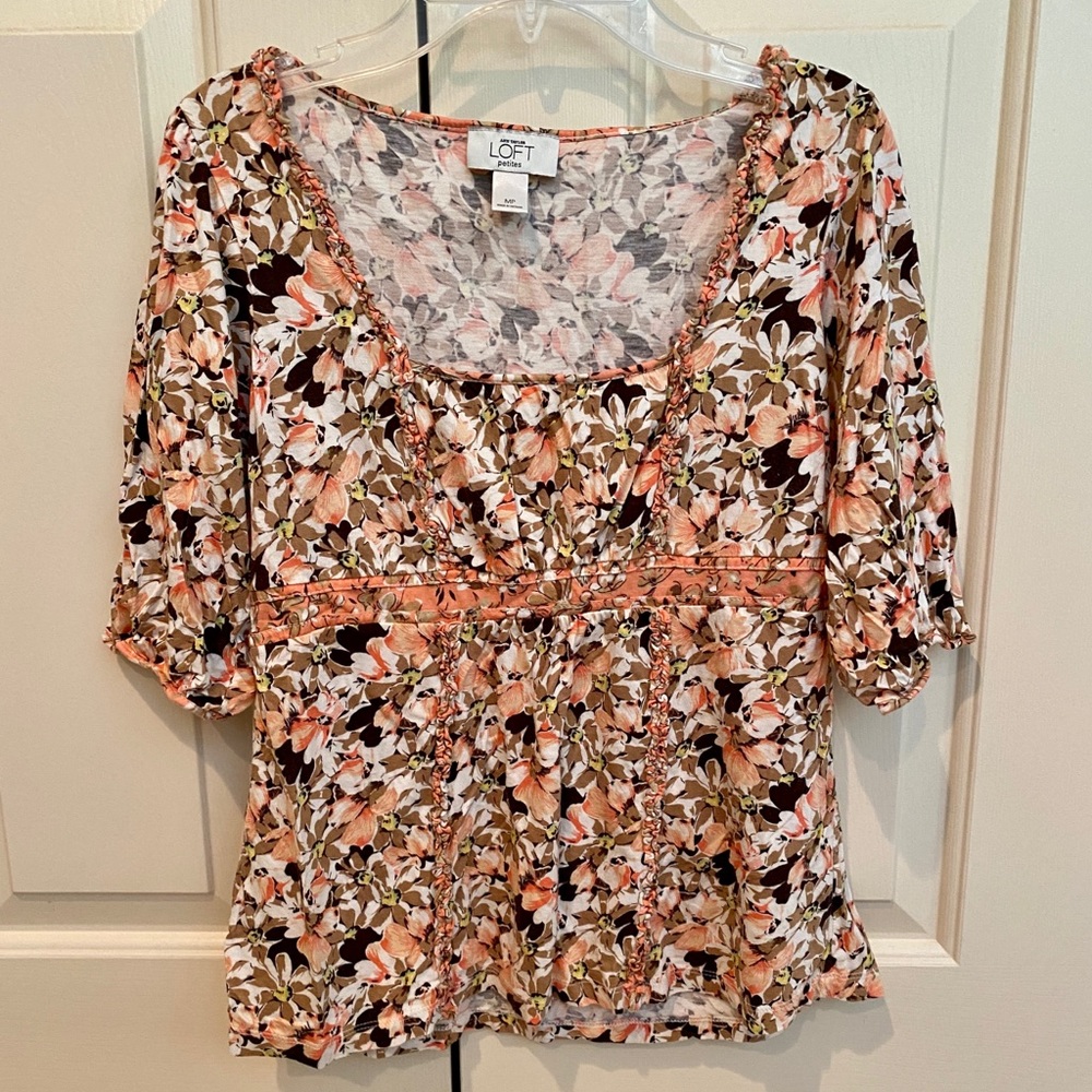 Loft pretty floral shirt